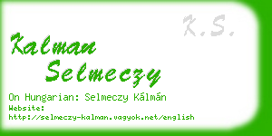 kalman selmeczy business card